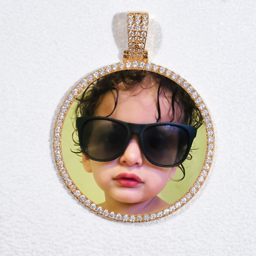 MEDIUM 3D CIRCLE CUSTOM PICTURE PENDANT