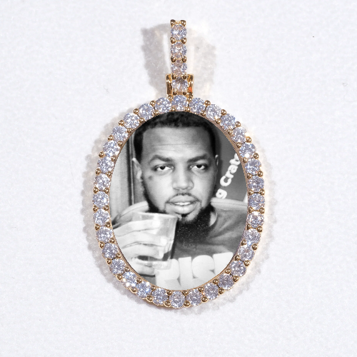 3D Oval Custom Picture Pendant