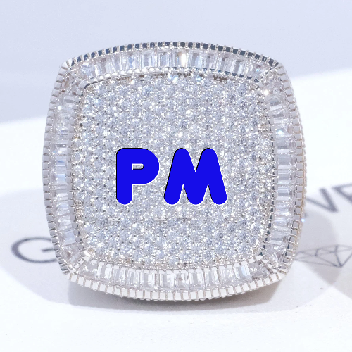 CUSTOM LETTER 3D ICED RING