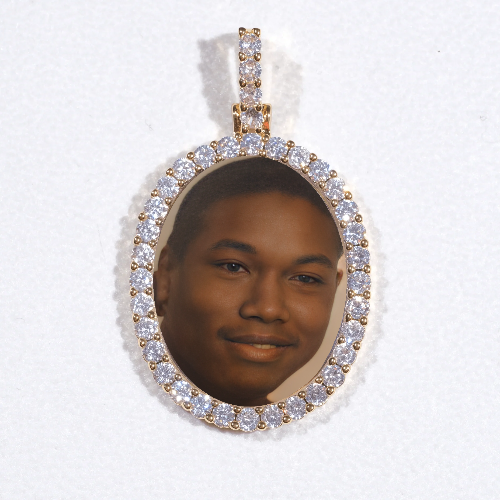 3D Oval Custom Picture Pendant