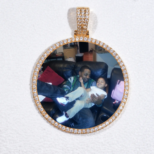 MEDIUM 3D CIRCLE CUSTOM PICTURE PENDANT
