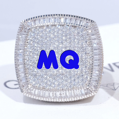 CUSTOM LETTER 3D ICED RING