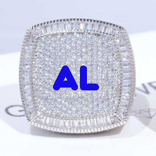 CUSTOM LETTER 3D ICED RING