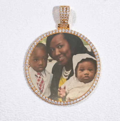 MEDIUM 3D CIRCLE CUSTOM PICTURE PENDANT