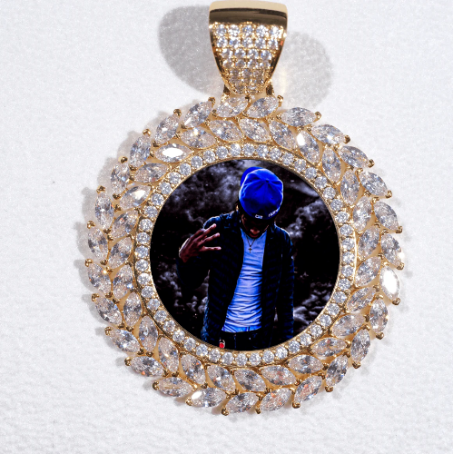 Large 3D Wheat Ear Custom Picture Pendant
