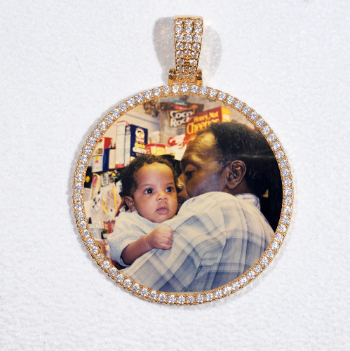 MEDIUM 3D CIRCLE CUSTOM PICTURE PENDANT