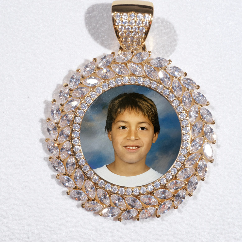 Large 3D Wheat Ear Custom Picture Pendant