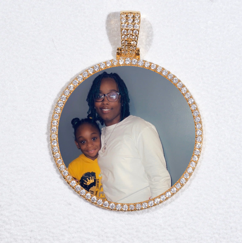 MEDIUM 3D CIRCLE CUSTOM PICTURE PENDANT