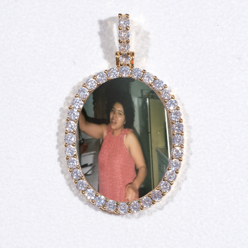 3D Oval Custom Picture Pendant