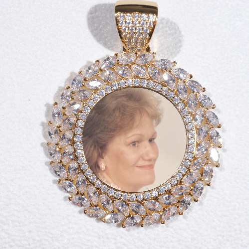 Large 3D Wheat Ear Custom Picture Pendant