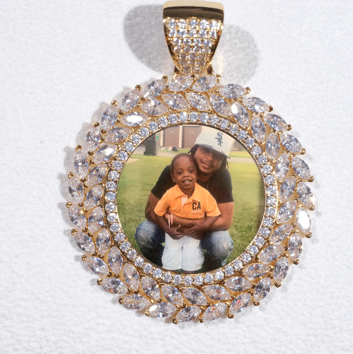 Large 3D Wheat Ear Custom Picture Pendant
