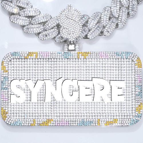 CUSTOM LETTER NECKLACE 3D COLORFUL SQUARE