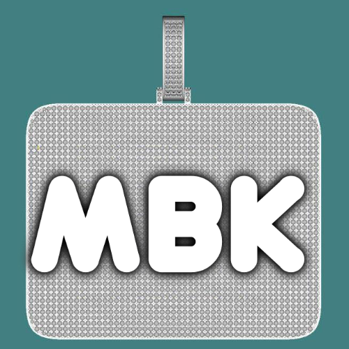 CUSTOM LETTER NECKLACE 3D BIG SQUARE