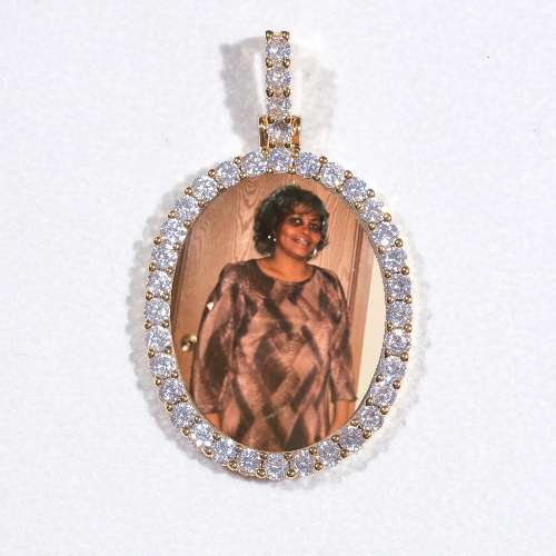3D Oval Custom Picture Pendant
