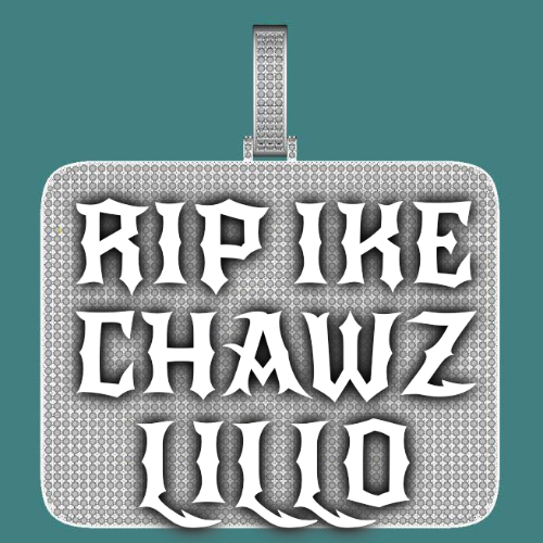 CUSTOM LETTER NECKLACE 3D BIG SQUARE