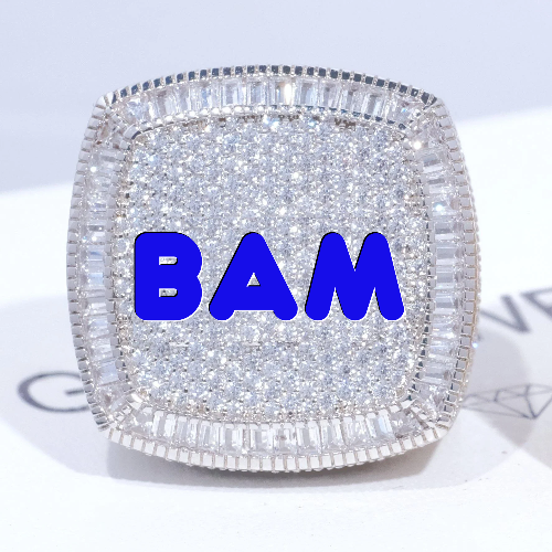 CUSTOM LETTER 3D ICED RING