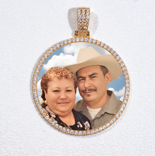 MEDIUM 3D CIRCLE CUSTOM PICTURE PENDANT