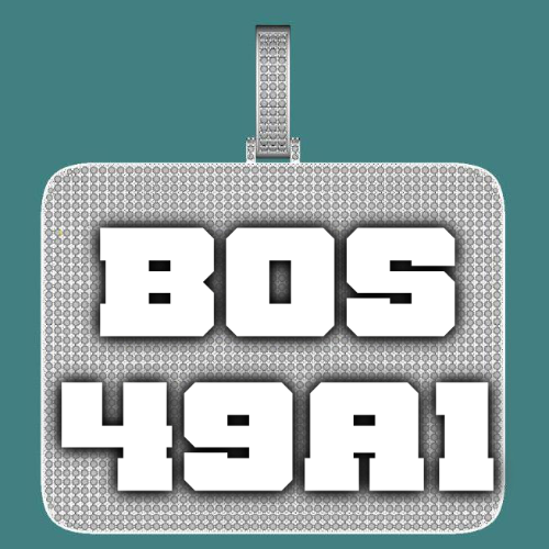 CUSTOM LETTER NECKLACE 3D BIG SQUARE