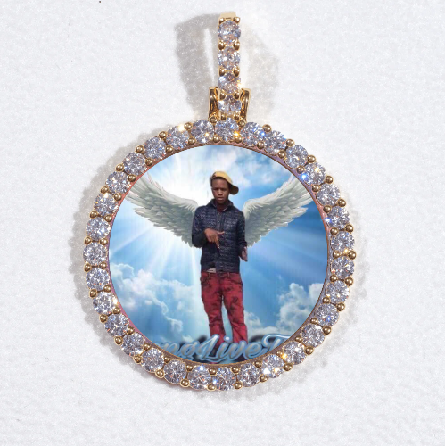 3D CIRCLE CUSTOM PICTURE PENDANT SMALL SIZE