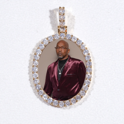 3D Oval Custom Picture Pendant