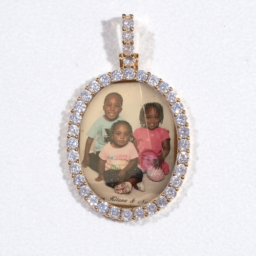 3D Oval Custom Picture Pendant