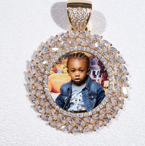 Large 3D Wheat Ear Custom Picture Pendant