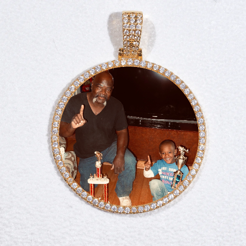 MEDIUM 3D CIRCLE CUSTOM PICTURE PENDANT