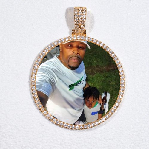 MEDIUM 3D CIRCLE CUSTOM PICTURE PENDANT