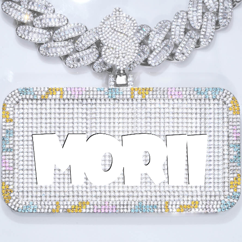 CUSTOM LETTER NECKLACE 3D COLORFUL SQUARE