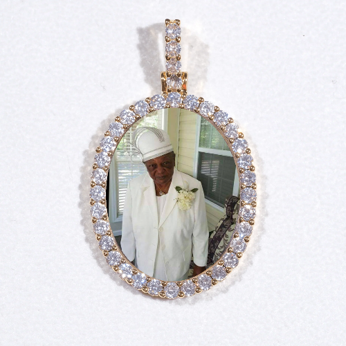 3D Oval Custom Picture Pendant