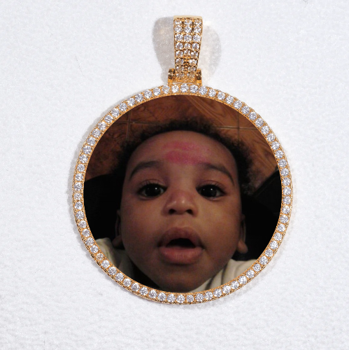 MEDIUM 3D CIRCLE CUSTOM PICTURE PENDANT