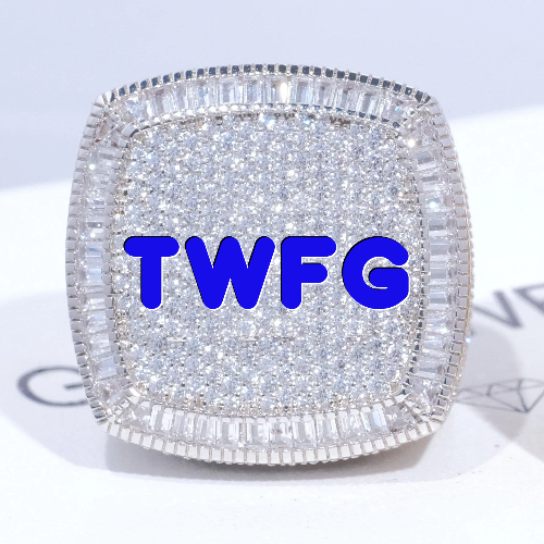 CUSTOM LETTER 3D ICED RING
