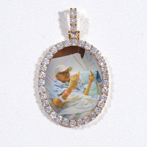 3D Oval Custom Picture Pendant