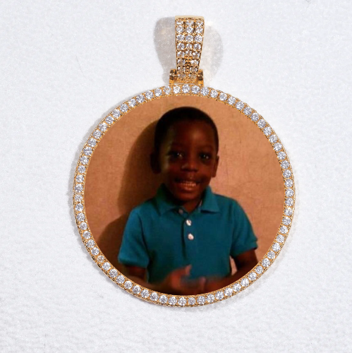 MEDIUM 3D CIRCLE CUSTOM PICTURE PENDANT