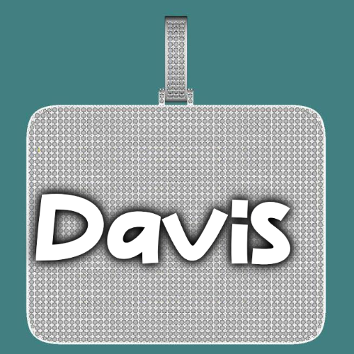 CUSTOM LETTER NECKLACE 3D BIG SQUARE
