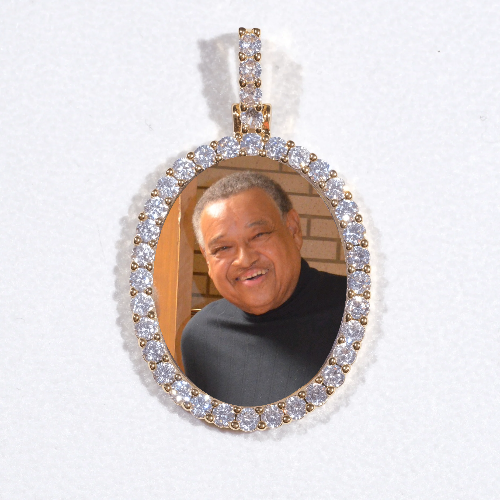 3D Oval Custom Picture Pendant