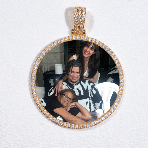 MEDIUM 3D CIRCLE CUSTOM PICTURE PENDANT
