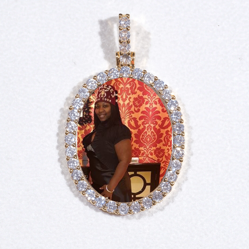 3D Oval Custom Picture Pendant