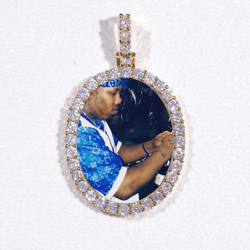 3D Oval Custom Picture Pendant
