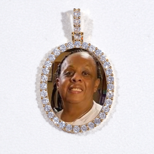 3D Oval Custom Picture Pendant