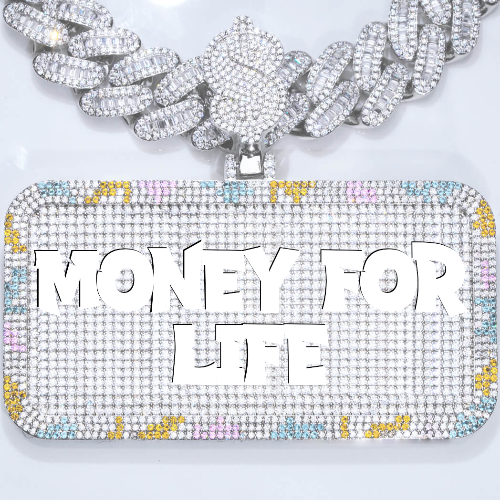 CUSTOM LETTER NECKLACE 3D COLORFUL SQUARE