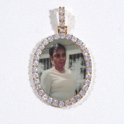 3D Oval Custom Picture Pendant