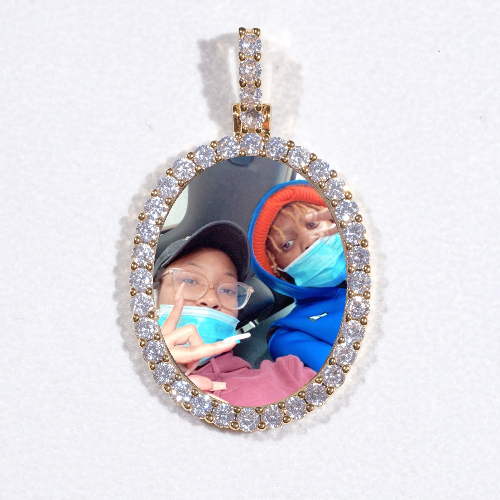 3D Oval Custom Picture Pendant