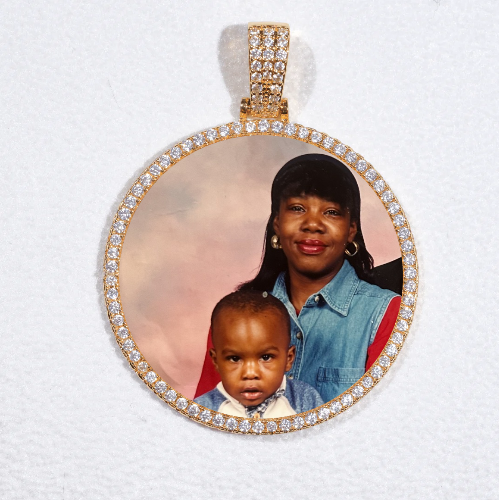 MEDIUM 3D CIRCLE CUSTOM PICTURE PENDANT