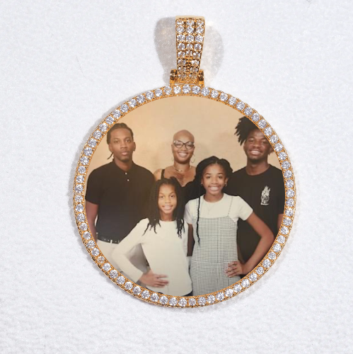 MEDIUM 3D CIRCLE CUSTOM PICTURE PENDANT