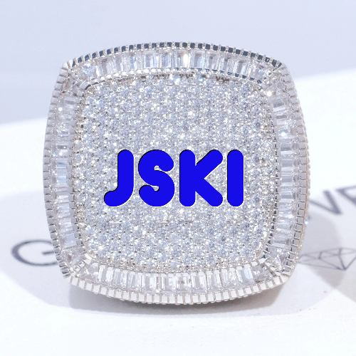 CUSTOM LETTER 3D ICED RING
