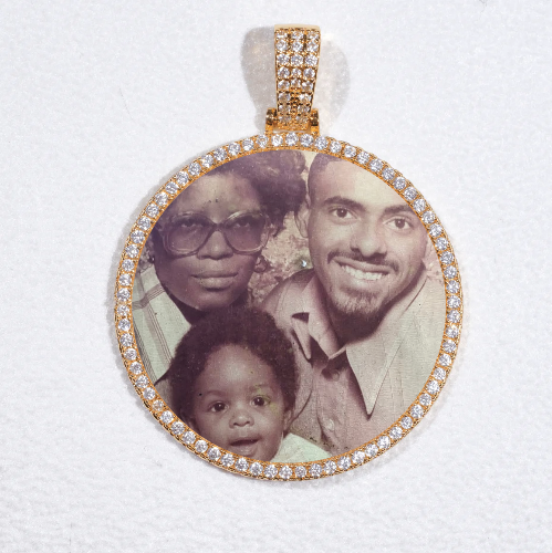 MEDIUM 3D CIRCLE CUSTOM PICTURE PENDANT