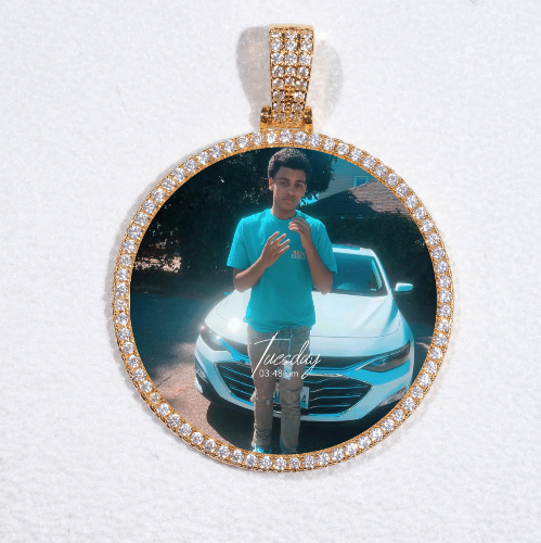 MEDIUM 3D CIRCLE CUSTOM PICTURE PENDANT