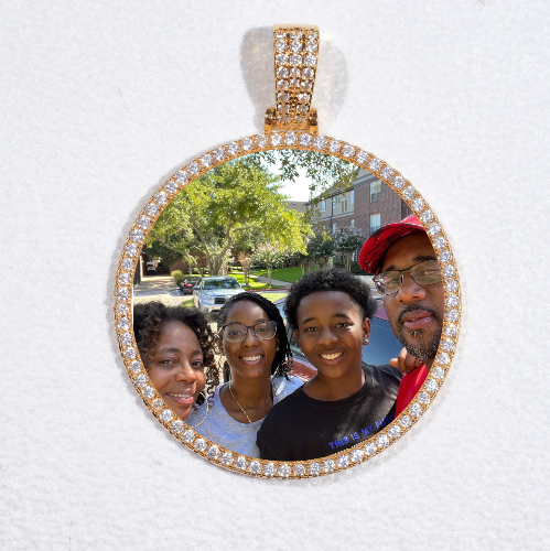 MEDIUM 3D CIRCLE CUSTOM PICTURE PENDANT