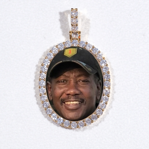 3D Oval Custom Picture Pendant